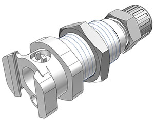 LMD12006 - Multi-Mount Kupplungseinsatz MS-VC mit Klemmverschraubung 9,5 x 6,4 mm mit Absperrung