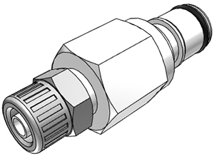 APC20004 - Stecker Acetal mit Klemmverschraubung 6,4 x 4,3 mm ohne Absperrung