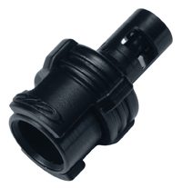 SMF01MBLK - Submini.-Kupplung Acetal mit 1,6 mm Schlauchtülle ohne Absperrung schwarz