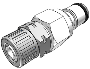 APC200M8 - Stecker Acetal mit Klemmverschraubung 8,0 x 6,0 mm ohne Absperrung