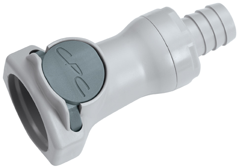 HFC17812 - Kupplung PP mit Schlauchtülle 12,7 mm ohne Absperrung