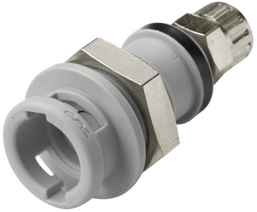 NS2D120412 - Kupplung PP Schott/Klemmverschraub. 6,4 x 4,3 mm mit Absperrung, Non-Spill