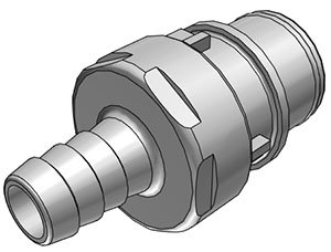 HFC22612 - Stecker PP mit Schlauchtülle 9,5 mm ohne Absperrung