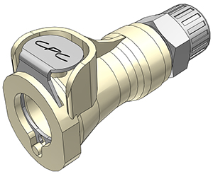 PLCD1300612 - Kupplung PP mit Klemmverschraubung 9,5 x 6,4 mm mit Absperrung