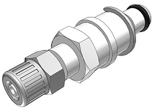 LMD20004 - Multi-Mount Steckereinsatz MS-VC mit Klemmverschraubung 6,4 x 4,3 mm mit Absperrung