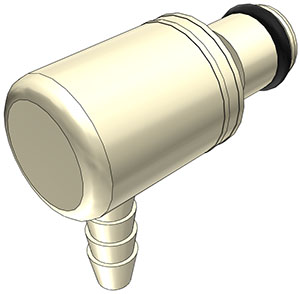 PMC230212 - Stecker PP mit Winkel-Schlauchtülle 3,2 mm ohne Absperrung