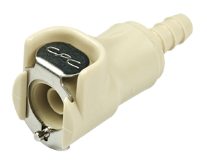 PSD1700412 - Anstich-Kupplung PP mit Schlauchtülle 6,4 mm mit Absperrung