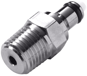18000 - Stecker MS-VC mit konischem AG 1/4" NPT mit Absperrung, NSF (MCD2404 NSF)