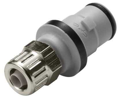 NS2D200412 - Stecker PP mit Klemmverschraubung 6,4 x 4,3 mm mit Absperrung, Non-Spill