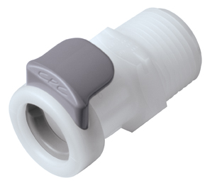 APC10006BSPT - Kupplung Acetal mit konischem AG 3/8" BSPT ohne Absperrung