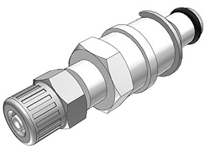 LMD20006 - Multi-Mount Steckereinsatz MS-VC mit Klemmverschraubung 9,5 x 6,4 mm mit Absperrung