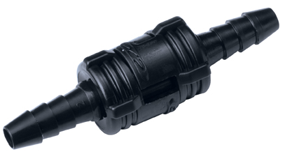 SMC02MBLK - Submini.-Kupplung komplett, Acetal 3,2 mm Schlauchtüllen ohne Absperrung, schwarz