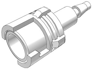 SMFDM3 - Submini.-Kupplung Acetal mit 3,0 mm Schlauchtülle mit Absperrung