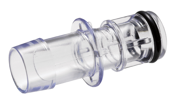 MPC22006T03B25 - Stecker Polycarbonat mit Schlauchtülle 9,5 mm Schlauch ID, Buna-N-O-Ring Kl. V