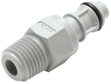 EFCD24412 - Stecker PP mit konischem AG 1/4" NPT mit Absperrung