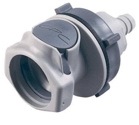 HFC16612 - Kupplung PP Schott mit Schlauchtülle 9,5 mm ohne Absperrung