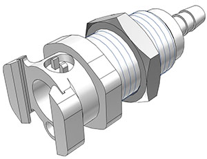 MMD1602 - Multi-Mount Kupplungseinsatz MS-VC mit Schlauchtülle 3,2 mm mit Absperrung