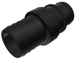 HFC221257 - Stecker PSU mit Schlauchtülle 19,0 mm ohne Absperrung, schwarz  UV-beständig