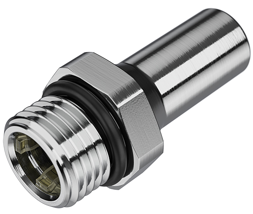 BLQ4D46006 - Stecker MS-VC mit AG 3/8 SAE mit Absperrung, Non-Spill