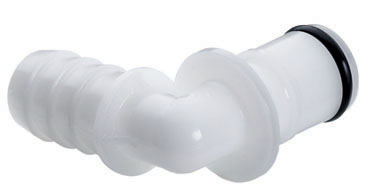 APC23006 - Stecker Acetal mit Winkel-Schlauchtülle 9,5 mm ohne Absperrung