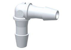 HE530 - Winkel-Schlauchverbinder 4,0 mm, Nylon, weiß