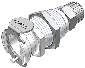 PLC12006 - Kupplung Acetal Schott/Klemmverschraub. 9,5 x 6,4 mm ohne Absperrung